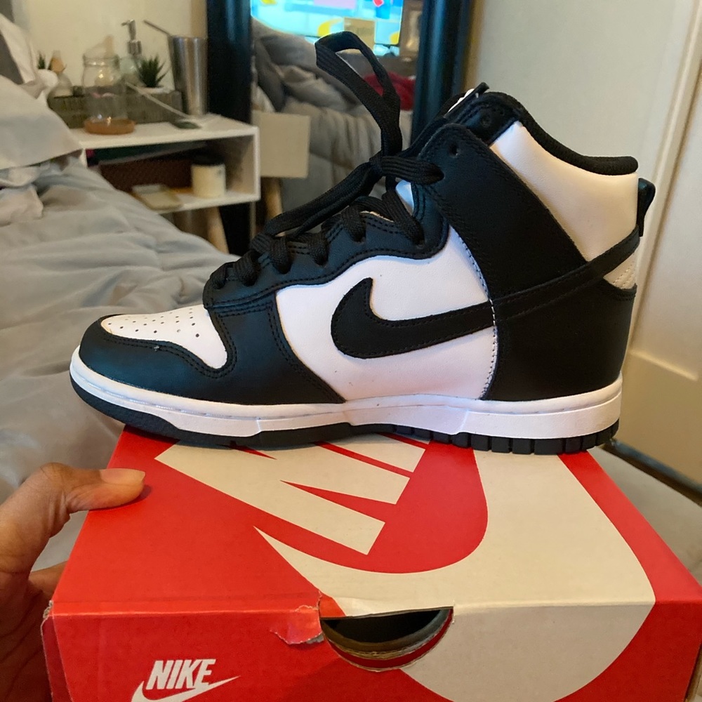 Nike dunks high top.